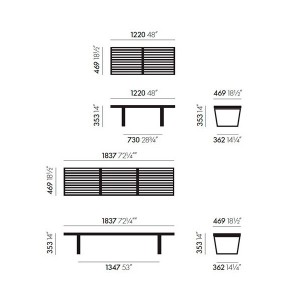 Banco Nelson Bench Vitra medidas