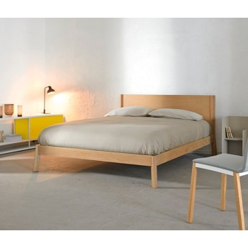 dormitorio con Cama breda sin dosel en roble de Punt Mobles dormitorio con Cama breda sin dosel en roble de Punt Mobles