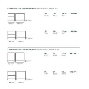 dimensiones Cama con dosel Breda de Punt Mobles