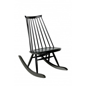 Rocking chair Mademoiselle teñida negro de Artek