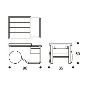 dimensiones Tea Trolley 900 de Artek