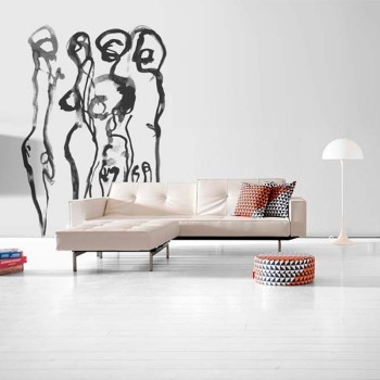 Divano letto Splitback con gambe in metallo Innovazione Divano letto Splitback con gambe in metallo Innovazione