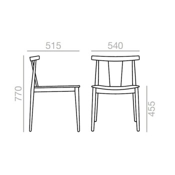 medidas silla Smile SI-0325 Andreu World