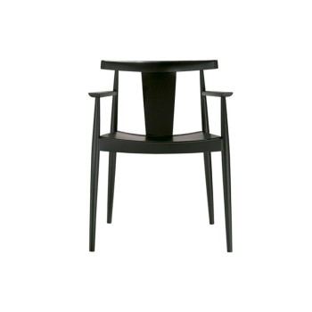 silla Smile SO-0335 Andreu World roble lacado negro silla Smile SO-0335 Andreu World roble lacado negro