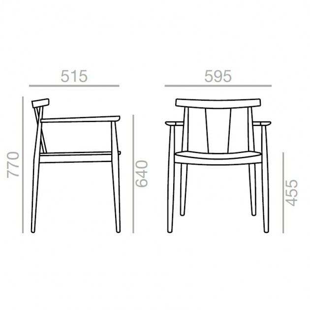 dimensiones silla Smile SO-0335 Andreu World