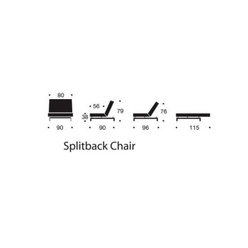 Poltrona Splitback con gambe in legno Innovazione Poltrona Splitback con gambe in legno Innovazione
