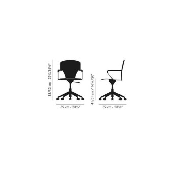 Egoa chair with wheels Stua