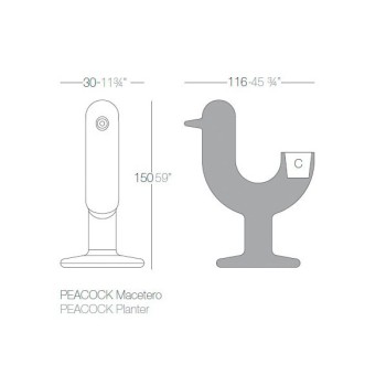 macetero Peacock Vondom macetero Peacock Vondom
