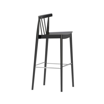 Taburete Smile BQ0327 Andreu World roble lacado negro Taburete Smile BQ0327 Andreu World roble lacado negro