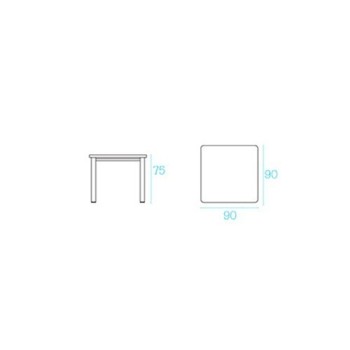 Tavolo da esterno Star 90 x 90 Emudesign Tavolo da esterno Star 90 x 90 Emudesign