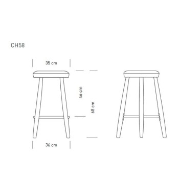 acheter tabouret CH58 Carl Hansen & Son