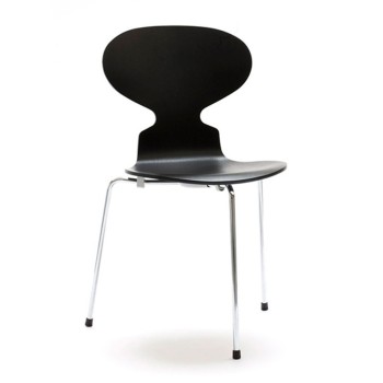 Silla Ant de Fritz Hansen diseñada por Jacobsen en Fresno teñido Silla Ant de Fritz Hansen diseñada por Jacobsen en Fresno teñido