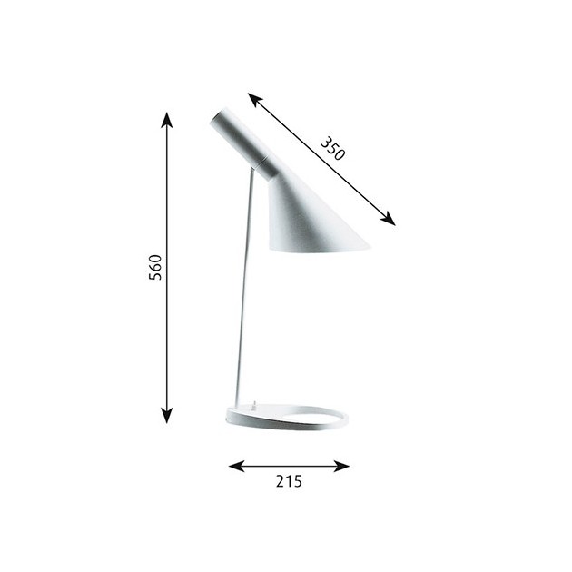 Lámpara AJ Table Louis Poulsen medidas