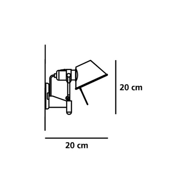 medidas aplique de pared Tolomeo Micro Artemide