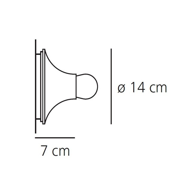 dimensiones Aplique de pared Teti Artemide