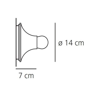 dimensiones Aplique de pared Teti Artemide