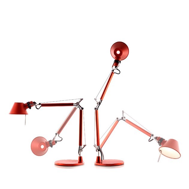 posición Lampara de sobremesa Tolomeo Micro Artemide roja