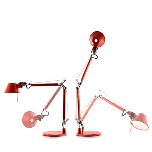 posición Lampara de sobremesa Tolomeo Micro Artemide roja