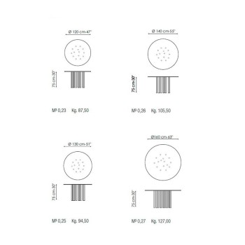 mesa de comedor Mille redonda Bonaldo diseño mesa de comedor Mille redonda Bonaldo diseño
