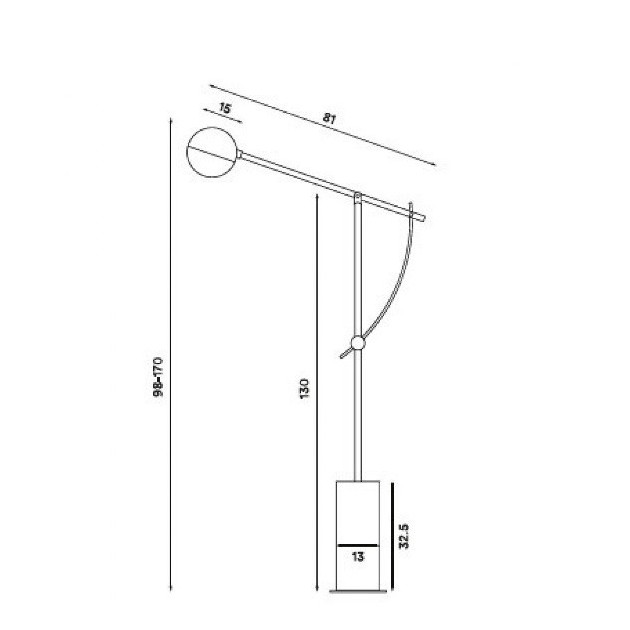 medidas Lámpara de pie Balancer Northern Lighting.