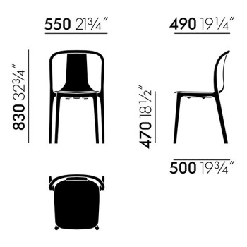 Silla Belleville Plastic - Vitra Silla Belleville Plastic - Vitra