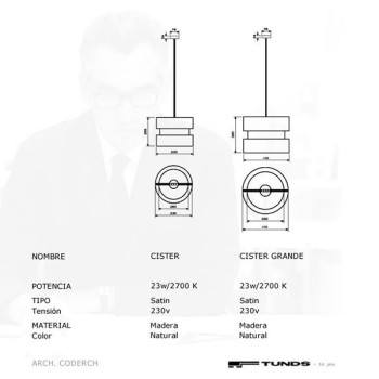 Lampada Cister Ø 33 - TUNDS Lampada Cister Ø 33 - TUNDS