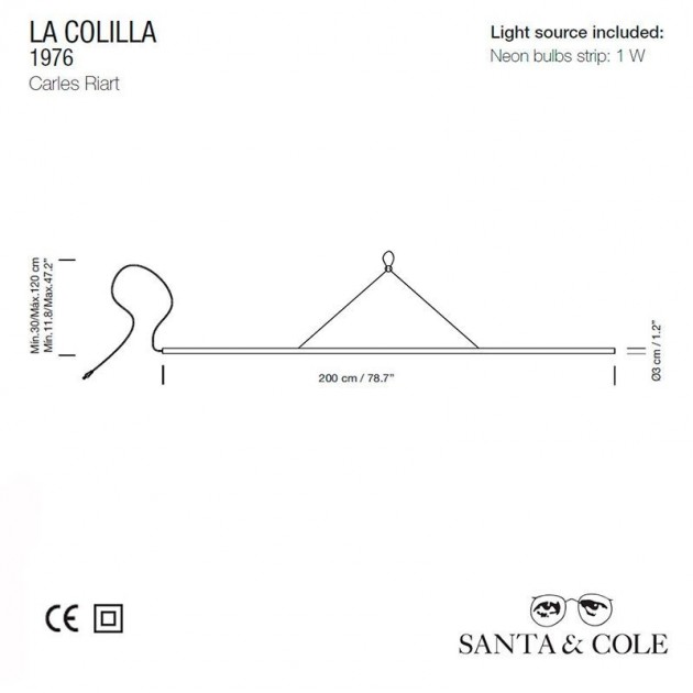 Lámpara La Colilla Santa & Cole técnico