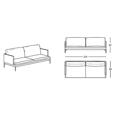William leather sofa Zanotta William leather sofa Zanotta