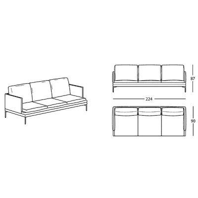 William leather sofa Zanotta William leather sofa Zanotta