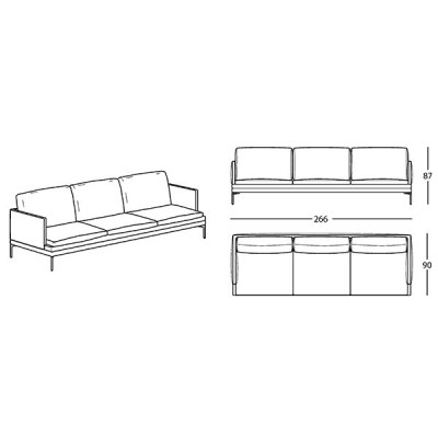 William leather sofa Zanotta William leather sofa Zanotta