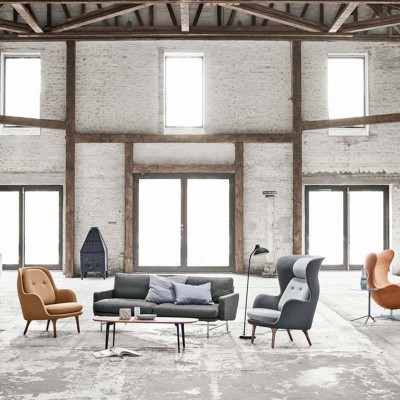 Sofá Lissoni de 3 lugares em Fritz Hansen Sofá Lissoni de 3 lugares em Fritz Hansen
