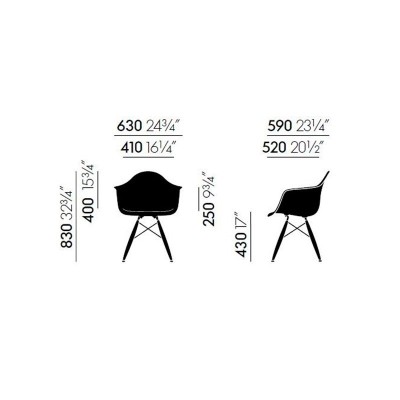 Eames Plastic ArmChair DAW verde - Vitra Eames Plastic ArmChair DAW verde - Vitra