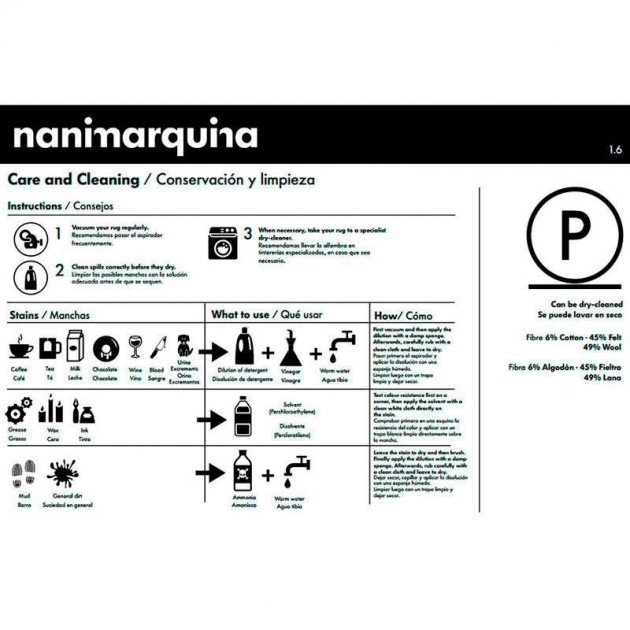 consejos cuidado Alfombra Tres color Perla Nanimarquina