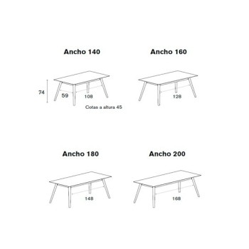 Aise Table rectangular Extensible - Treku Aise Table rectangular Extensible - Treku