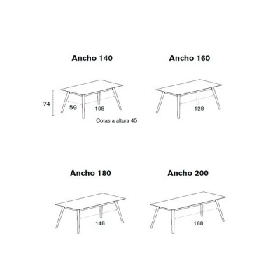 Aise Table rectangulaire Extensible - Treku