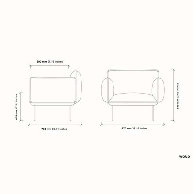 Woud Fauteuil en cuir Nakki Woud Fauteuil en cuir Nakki