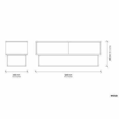 Woud aparador Virka low sideboard roble Woud aparador Virka low sideboard roble