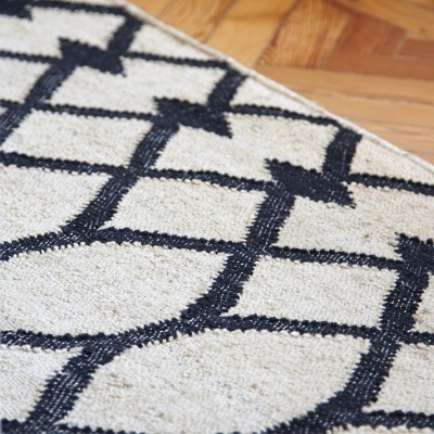 Alfombra Kilim Rodas Negro - Gan Rugs Alfombra Kilim Rodas Negro - Gan Rugs