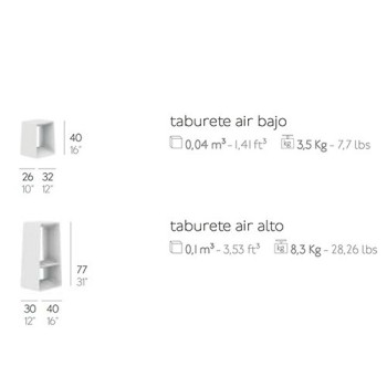 Sgabello basso Air Diabla