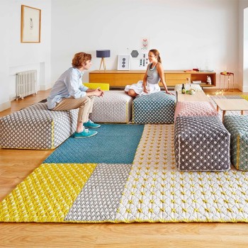 Silaï Small Pouf Rose - Gan Rugs Silaï Small Pouf Rose - Gan Rugs