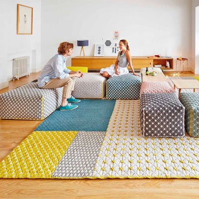 Silaï Small Pouf Celadon - Gan Rugs Silaï Small Pouf Celadon - Gan Rugs
