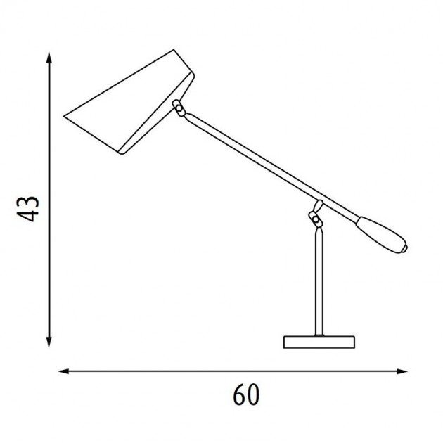 medidas Lámpara de mesa Birdy de Northern Lighting. Disponible en Moisés showroom