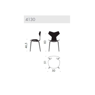 Silla Grand Prix fresno tintado de Fritz Hansen Silla Grand Prix fresno tintado de Fritz Hansen