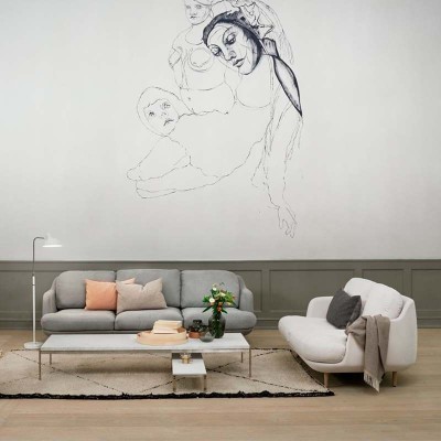 Sofá Lune 2 Lugares- Fritz Hansen Sofá Lune 2 Lugares- Fritz Hansen