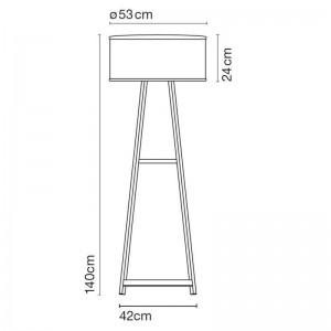 dimensiones Lámpara de pie Cala 140 outdoor Marset