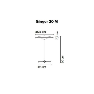 Marset - Lâmpada portátil Ginger 20 M