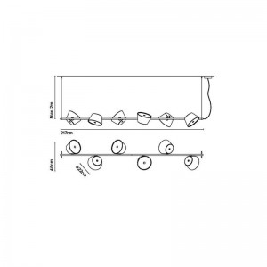 dimensiones Lámpara de suspensión TamTam6 Marset
