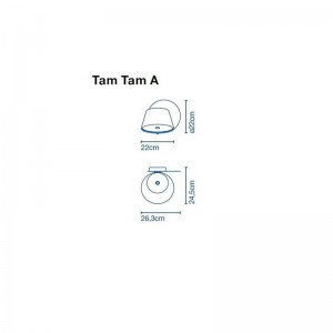 dimensiones Aplique Tam tam A Marset