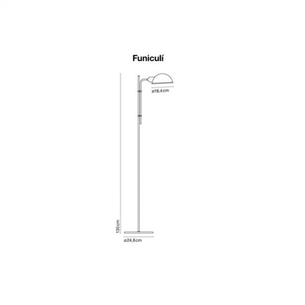 dimensiones Lámpara de pie Funiculí Marset