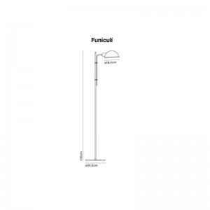 dimensiones Lámpara de pie Funiculí Marset